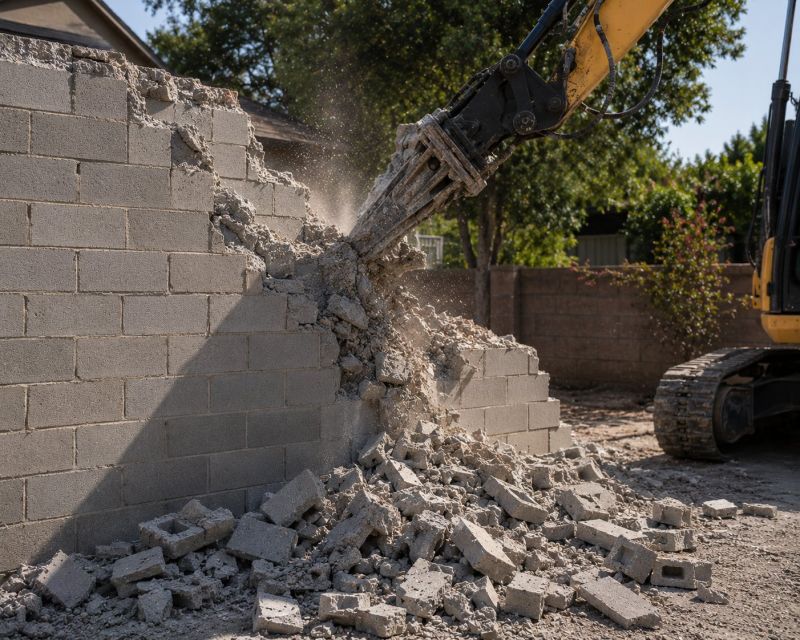 Block Wall Removal in Bergen County, NJ