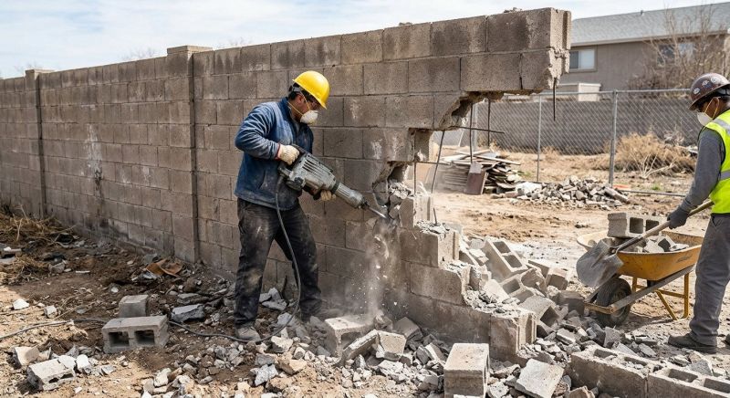 Concrete Wall Demolition in Sacramento, CA