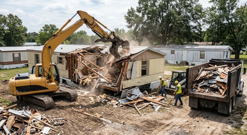 Double Wide Demolition in Bergen County, NJ